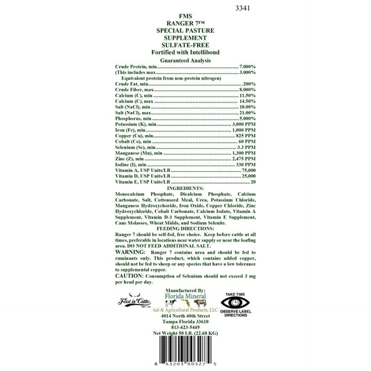 Super-Min Ranger 7 Special Pasture Supplement Sulfate-Free (50lb Bag)
