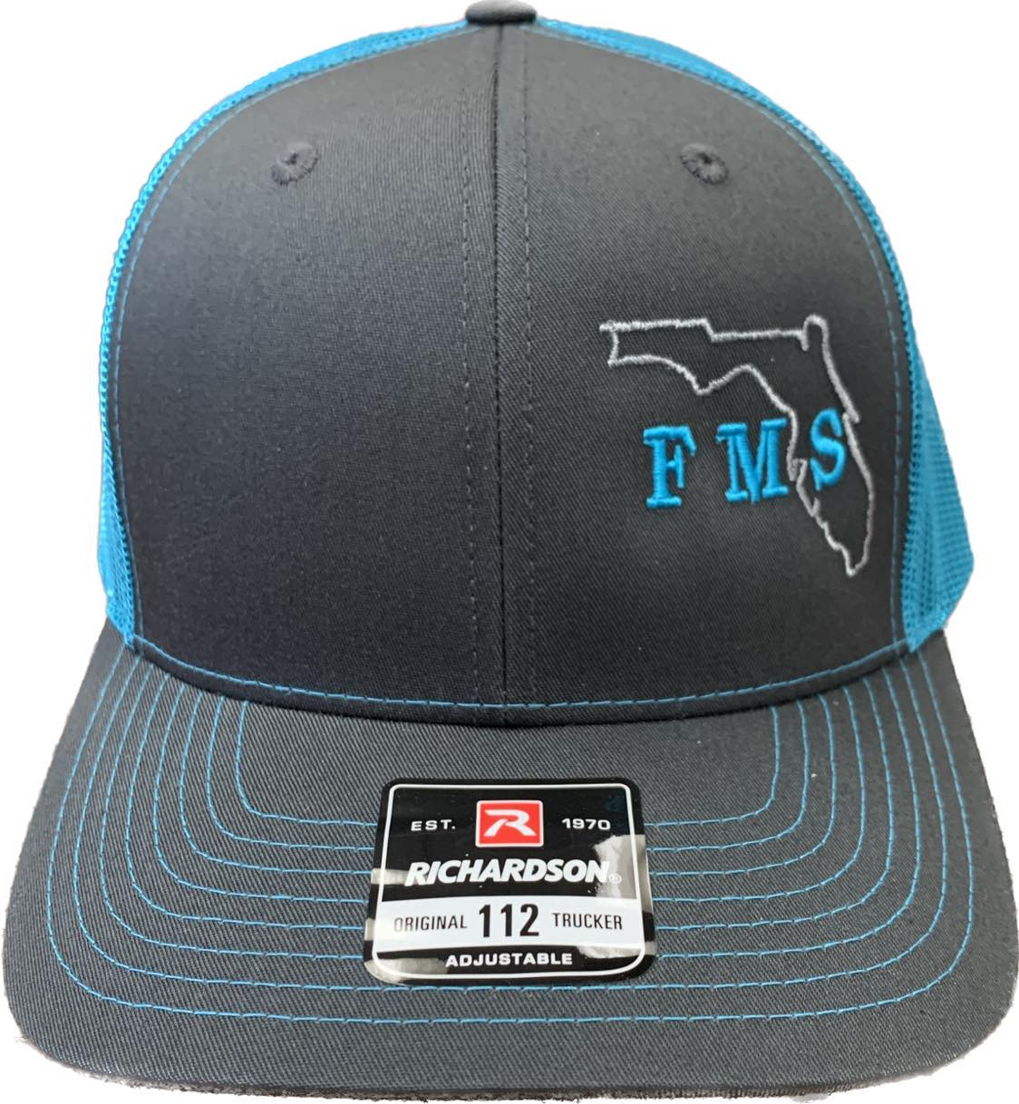 FMS Charcoal & Aqua Hat