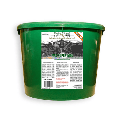 Super-Mol Heat Stress Tub with Sangrovit® and Fly Away Garlic for Cattle (200lb tub)