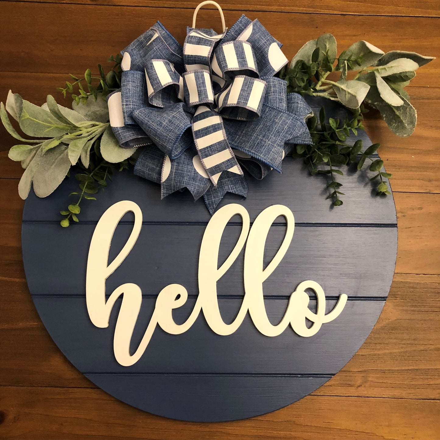 Custom Made Wreath "Hello"