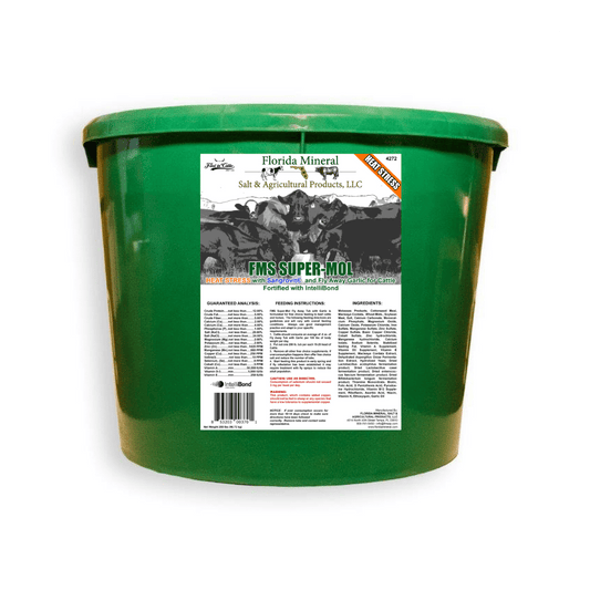 Super-Mol Heat Stress Tub with Sangrovit® and Fly Away Garlic for Cattle (200lb tub)