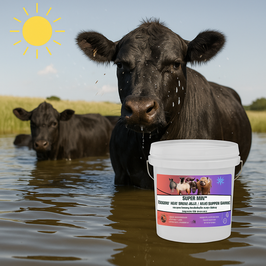 Super-Min™  GoGro™ Heat Stress and Fly Away Supplement w' Garlic (20lb Pail)