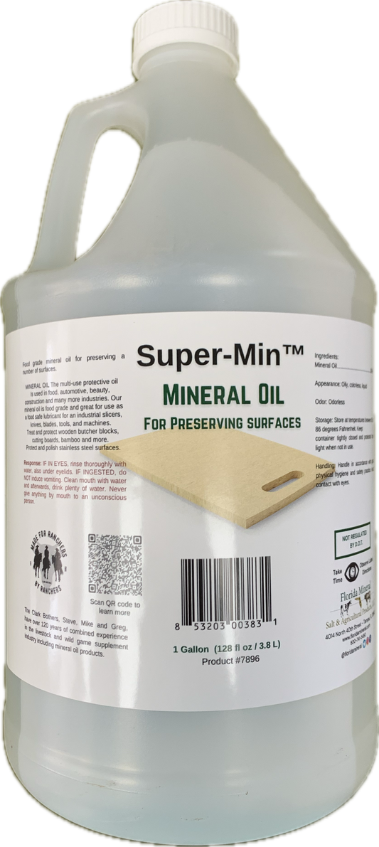 Mineral Oil for Lubricating and Protecting Cutting Boards, Butcher Blocks, Stainless Steel items, Knives (1 Gallon)